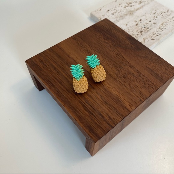 Jewelry - 4/$15 Pineapple Clay Studs Earrings